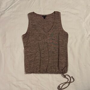 Express Heathered V-Neck sleeveless blouse